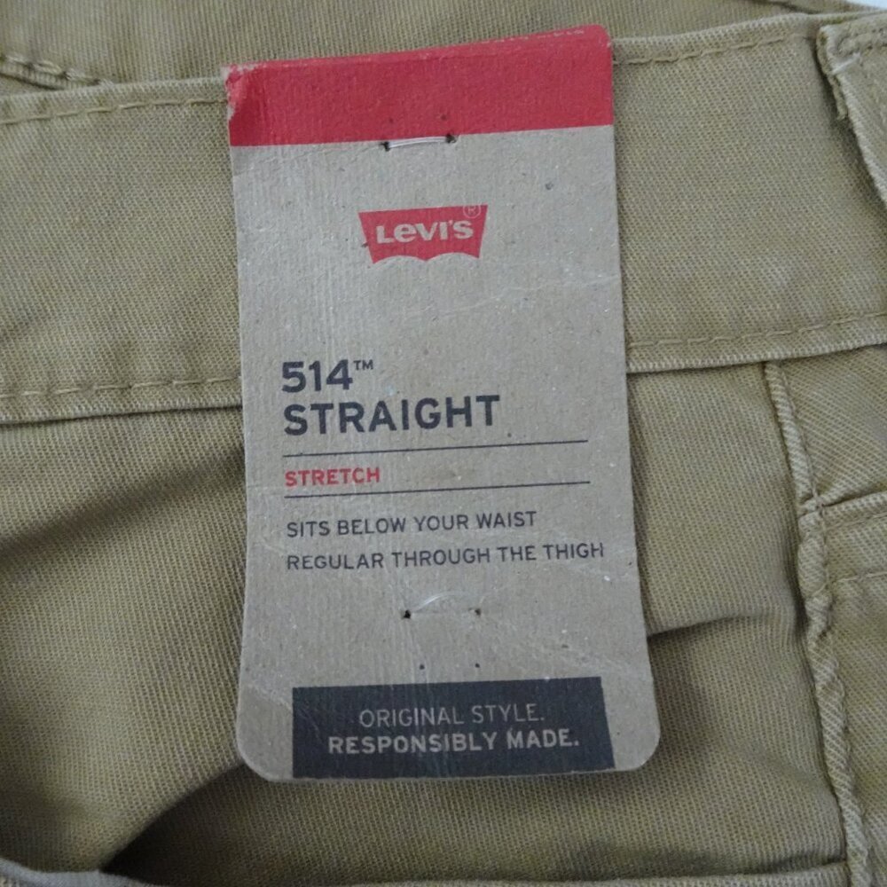 Levi's 514 Straight Leg Jeans Men's Size 31x32 Brown Stretch Twill - Picture 8 of 11